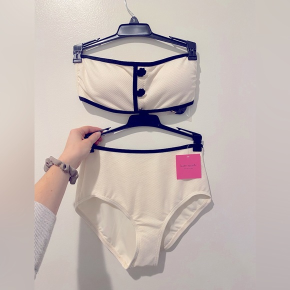 Kate spade NWT high waisted swimsuit TOP & BOTTOM - Picture 1 of 8